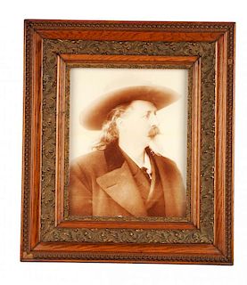 Oversized Buffalo Bill Framed Portrait.