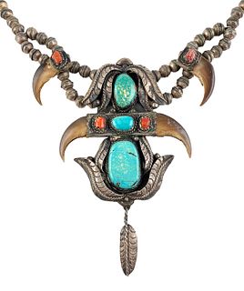 Native American Squash Blossom Necklace