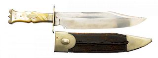 English Bowie Knife by Broomhead & Thomas.
