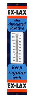 Vintage EX-LAX Porcelain Advertising Thermometer