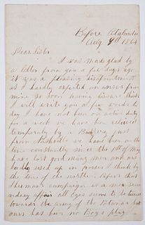 Army of the Cumberland 1864 Union Officer Letter