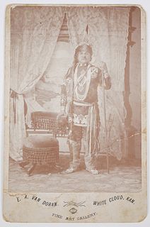 Antique Native American Portrait Cabinet Card