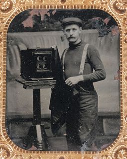 Tintype: Photographer With View Camera