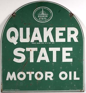 Quaker State Motor Oil Double Sided Sign