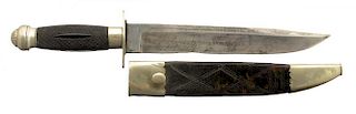 “Mississippi Toaster” Bowie Knife for F.C. Georgen of New Orleans.
