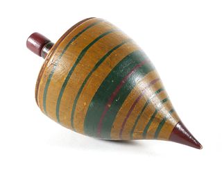 19th Century Painted Spinning Toy Top