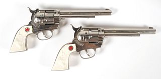 Pair Vintage HUBLEY Cowboy Cap Pistols