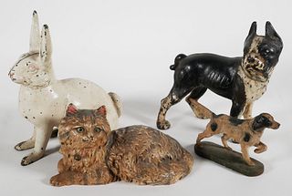 Four Antique Cast Irons Animals