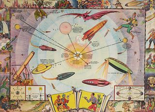 Buck Rogers Solar System Map, c. 1933