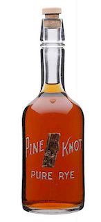 Pine Knot Pure Rye Whiskey Bottle.