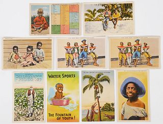 Jim Crow Linen Postcards Black Americana