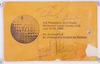 ARNOLD PALMER & Chi Chi Signed Golf Ticket