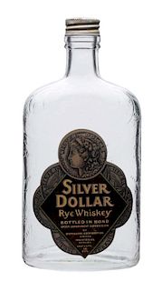 Silver Dollar Rye Whiskey Bottle.