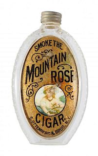 Smoke The Mountain Rose Cigar Whiskey Bottle.