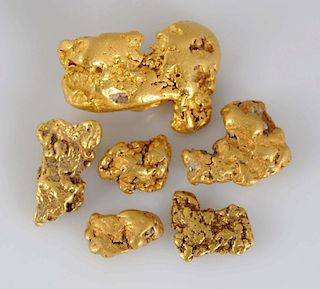 Lot Of 6: California Gold Nuggets.