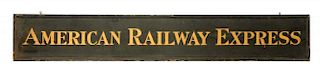 American Railway Express Wooden Trade Sign.