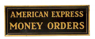 American Express Money Orders Tin Self-Framed Sign.