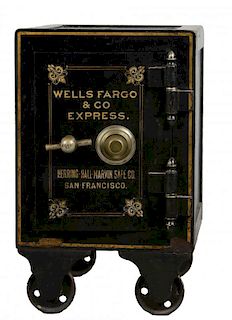 Wells Fargo Cast Iron Safe On Wheels.