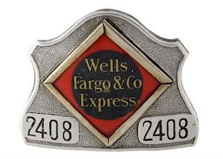 Wells Fargo & Co. Express Hat Badge.