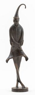 Hamspohn Art Deco Bronze Harlequin Sculpture