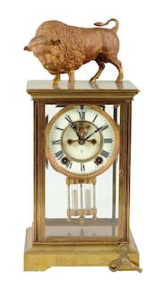 Buffalo Mantle Clock By Ansonia.