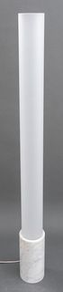 Modern Cylindrical Floor Lamp w/ Marble Base