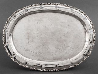 Mid-Century Mexican Sterling Silver Oval Tray