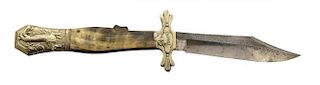 “A. Davy’s Celebrated American Hunting Knife” Folding English Bowie Knife.