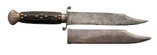 Silver Mounted American Bowie Knife.