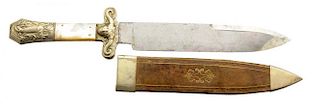 English “For My Enemies” Bowie Knife by L.C. Wragg.