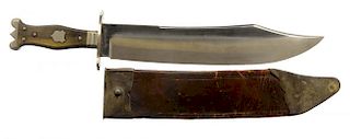 Massive English Bowie Knife by C. Congreve.