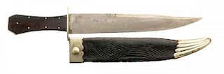 Coffin-Hilted Bowie Knife Signed by W.&S. Butcher Sheffield.