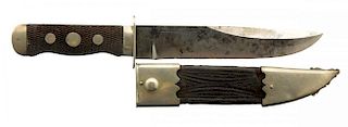 Schively Style American Silver-Mounted Bowie Knife.