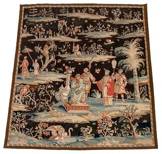 French Chinoiserie Gobelins Style Tapestry