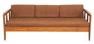 Wegner Style Danish Modern Oak Sofa
