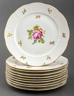 Herend Porcelain Saxon Bouquet Luncheon Plates 10