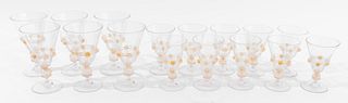 Venetian Murano Gold and Colorless Glasses, 16
