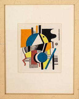 Fernand Leger Cubism Lithograph in Colors, 1920