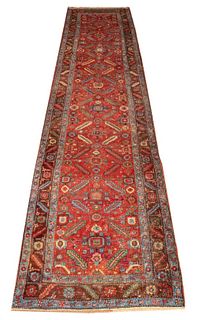 Antique Persian Kolyai Runner Rug, 14' x 3'