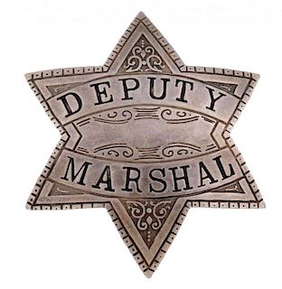 Deputy Marshal Six-Point Star Badge.