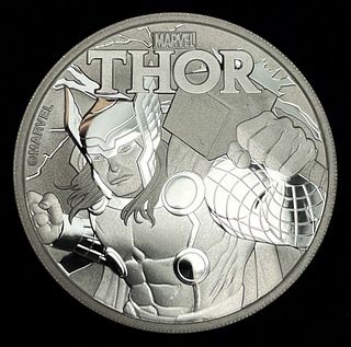 2018 Tuvalu Thor 1 ozt .9999 Silver $1