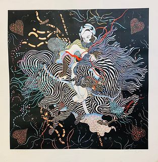 Guillaume Azoulay Serigraph on paper "King of Hearts"