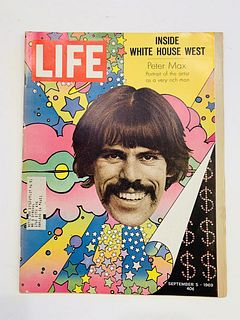 Peter Max 1969 LIFE Magazine w/ Peter Max on the Front Covered