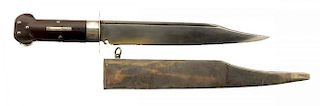Silver-Mounted American Bowie Knife.