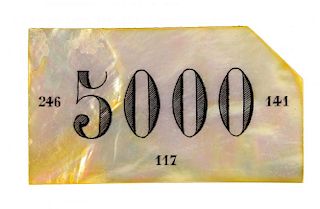 $5000 Mother Of Pearl Poker Voucher