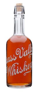 Grass Valley Whiskey Enameled Bottle.