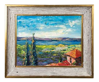 Vintage Impressionist Style Landscape Painting