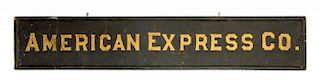 American Express Co. Tin Trade Sign.