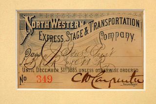 North Western Mail Company Express & Stage Tickets.