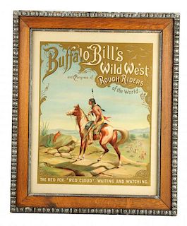 Buffalo Bill's Wild West Red Cloud Advertising Poster.